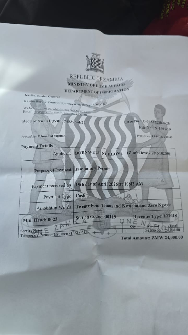 I was Detained by Zambian Immigration at border